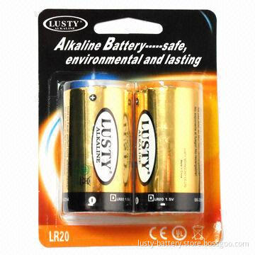 Alkaline batteries with 1.5V nominal voltage
